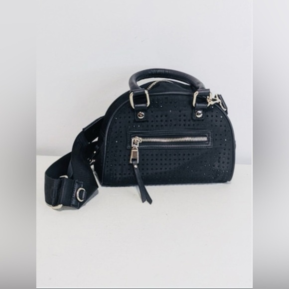 Rehab Bag Madden NYC Crossbody Shoulder Bag Crystal OverlayGuitar Strap GC - Picture 2 of 10